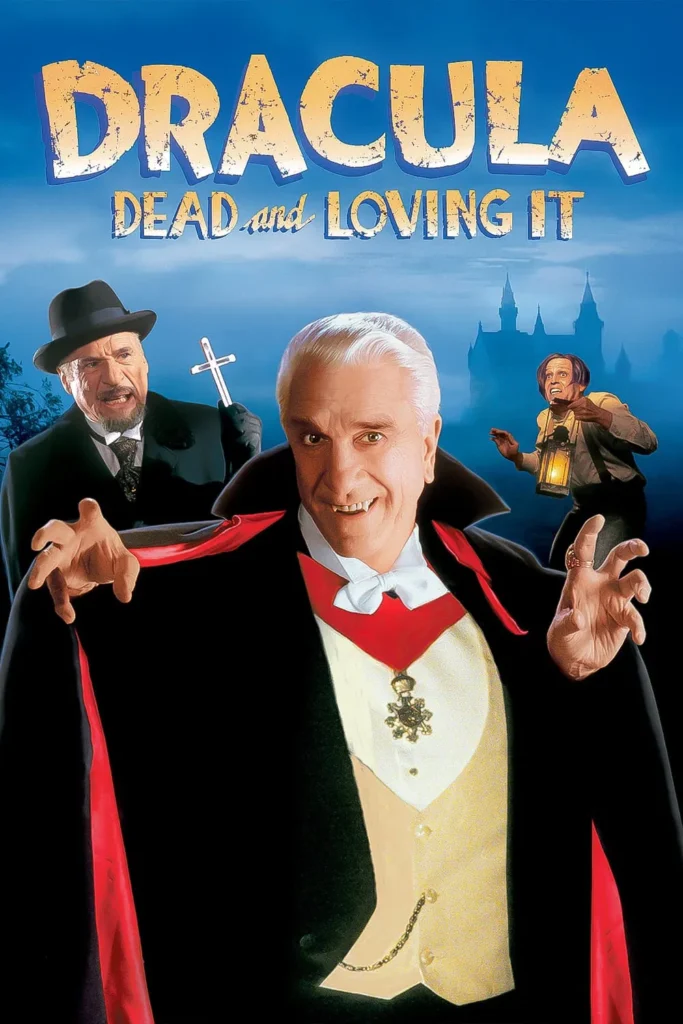Movie poster of "Dracula: Dead and Loving It", playing at SLU BRU, a Tap Room in South Lake Union, Seattle